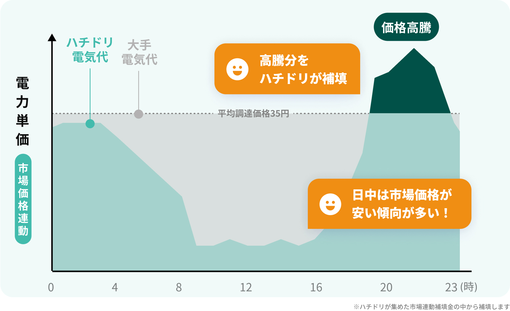 ハチドリ電力に切り替えると電気代はどうなる？